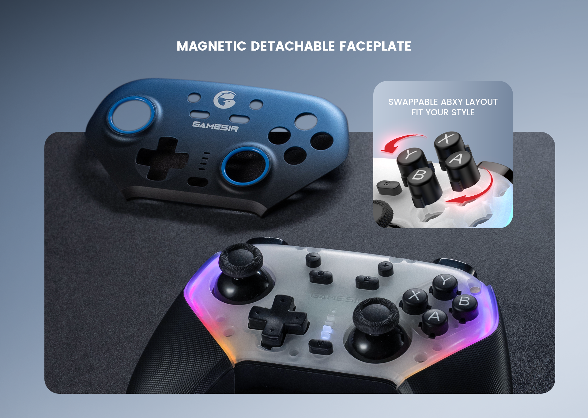 magnetic detachable faceplate