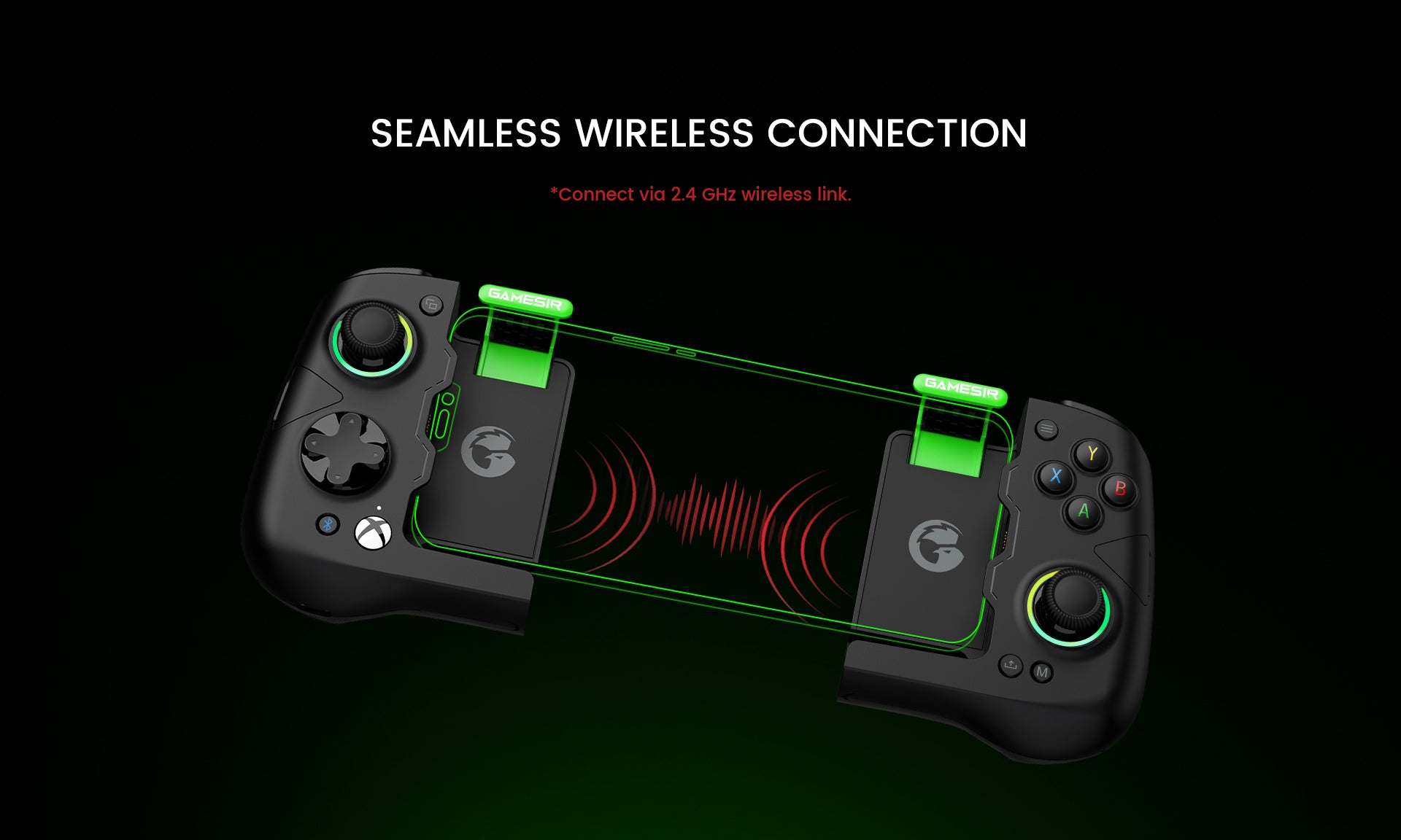 low-latency gaming with the controller's seamless wireless connection