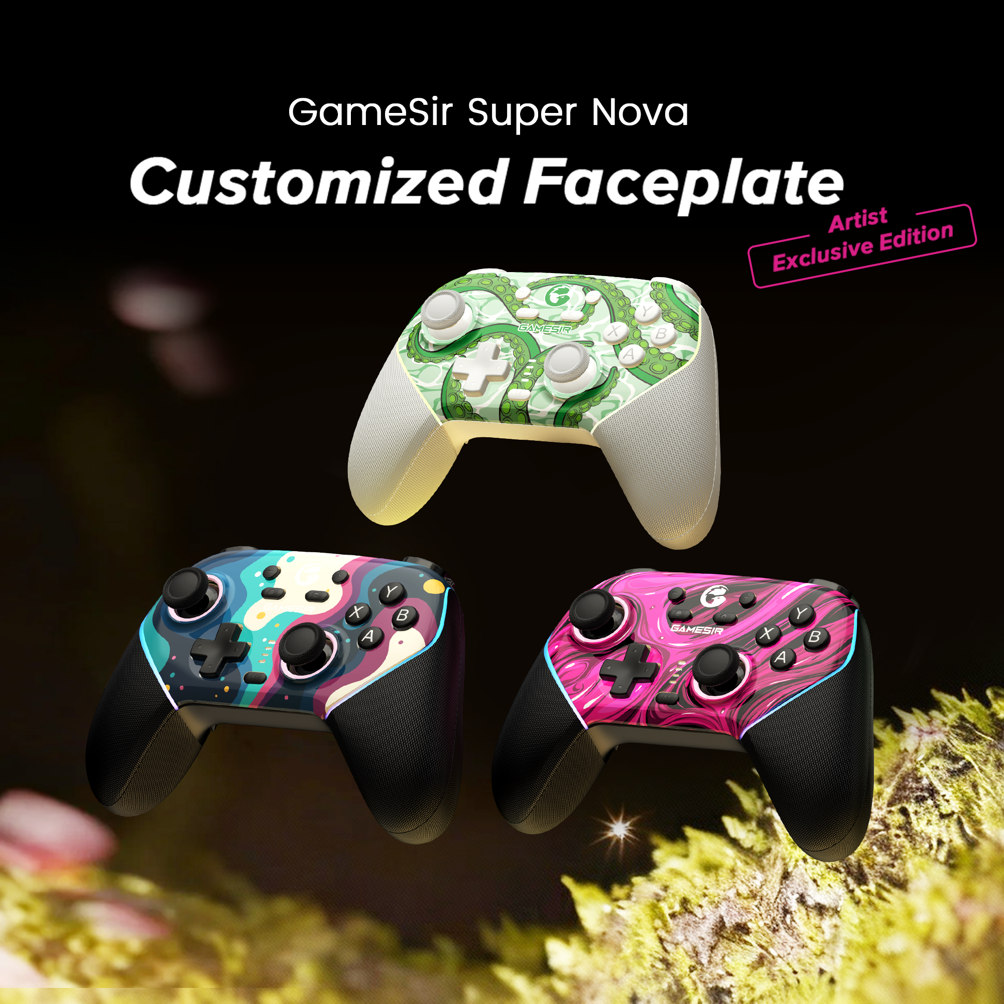 GameSir Super Nova multicolor faceplates