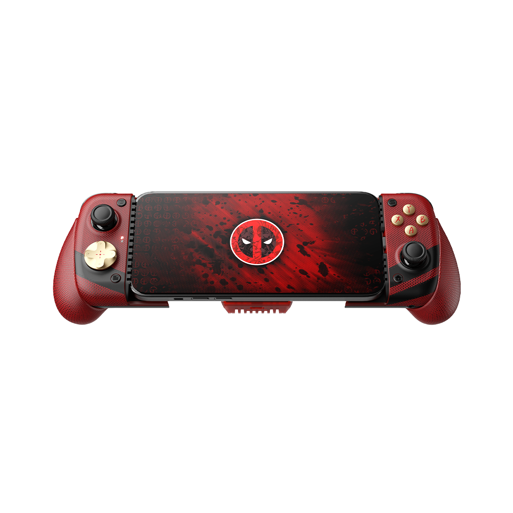 GameSir X3 Pro DeadPool Edition mobile game controller with red and black design.