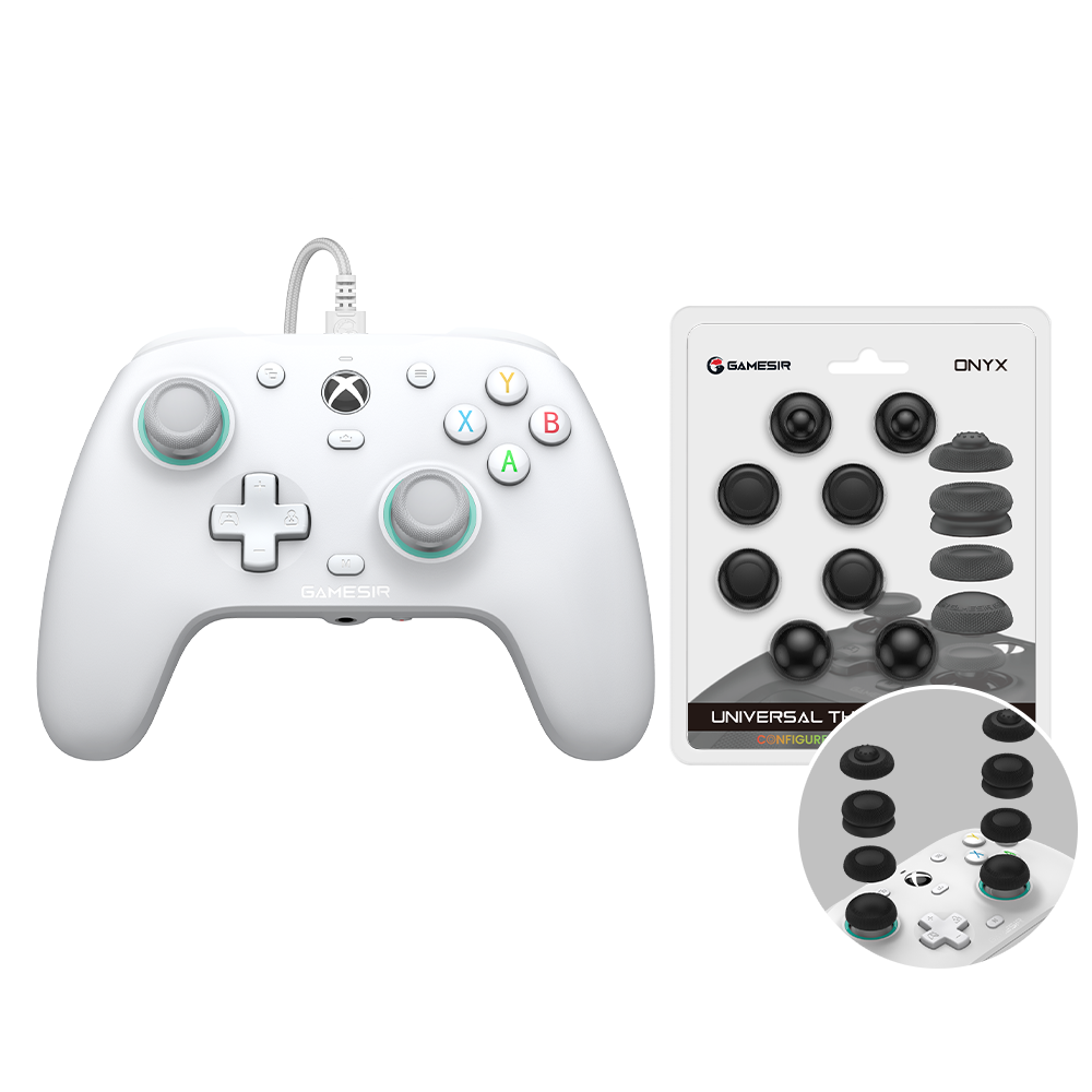 G7 SE+Joystick Caps with special magnetic faceplate and Hall Effect sticks for Xbox controller.