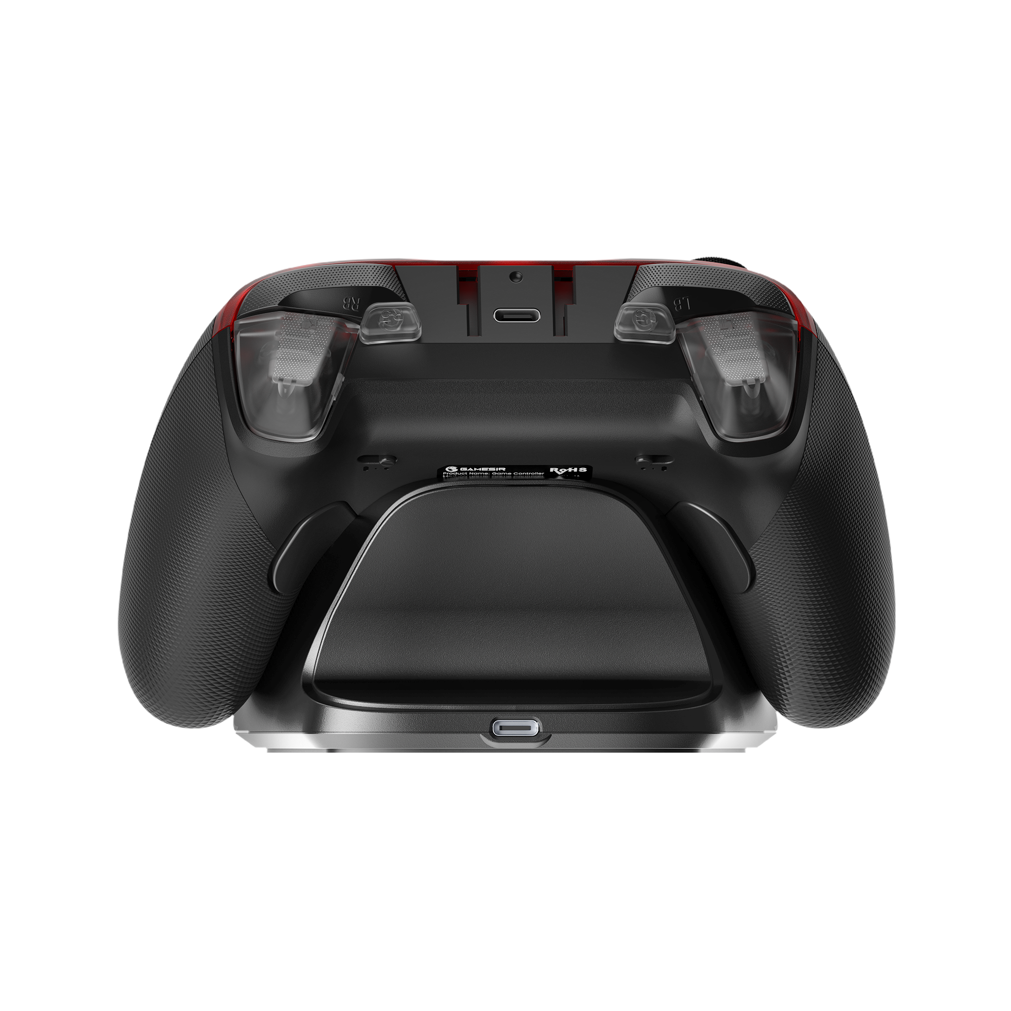 Rear view of GameSir G7 Pro Tri-Mode Xbox Controller with TMR sticks and clicky trigger stops.
