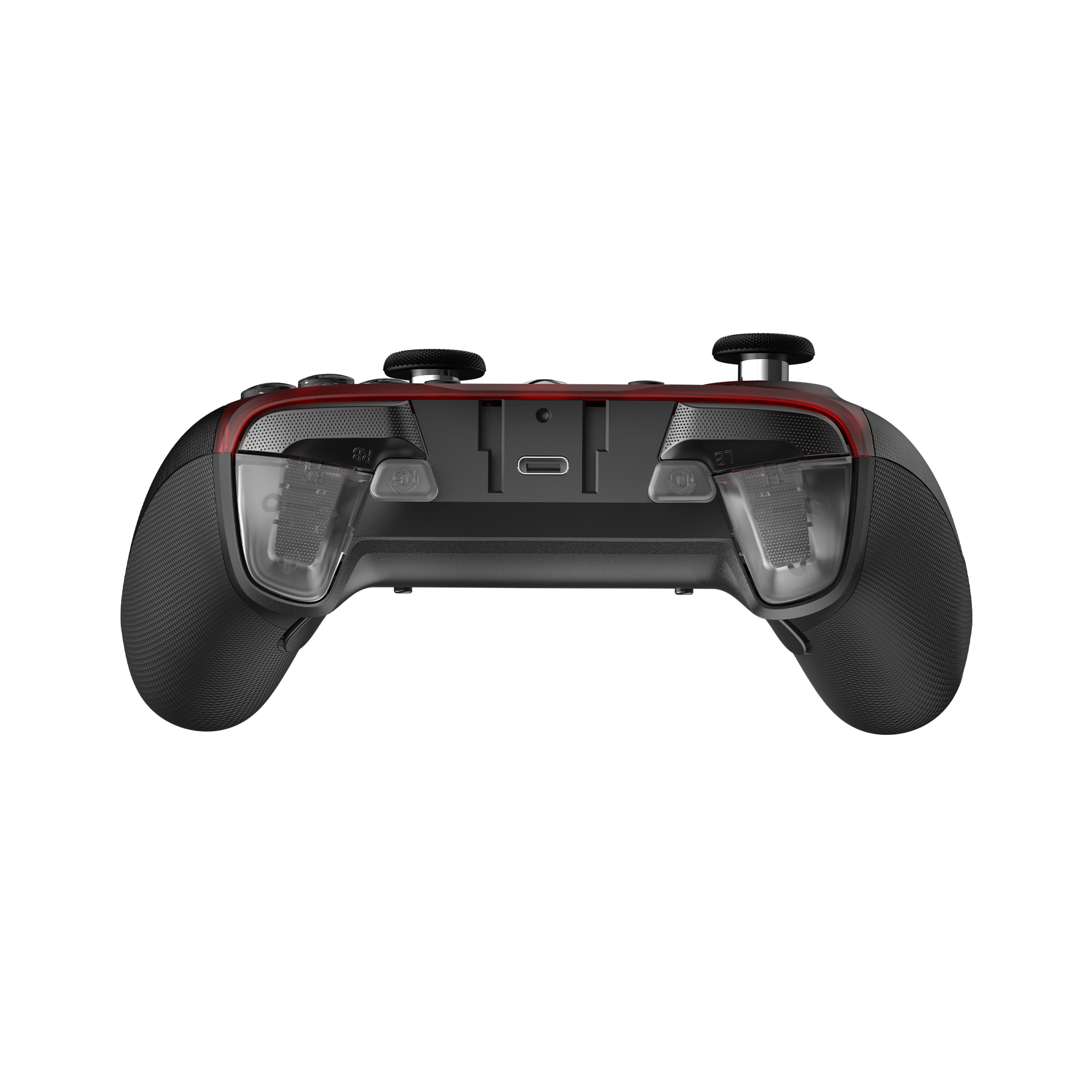 GameSir G7 Pro Tri-Mode Xbox controller with mappable bumpers and Hall Effect triggers, rear view.