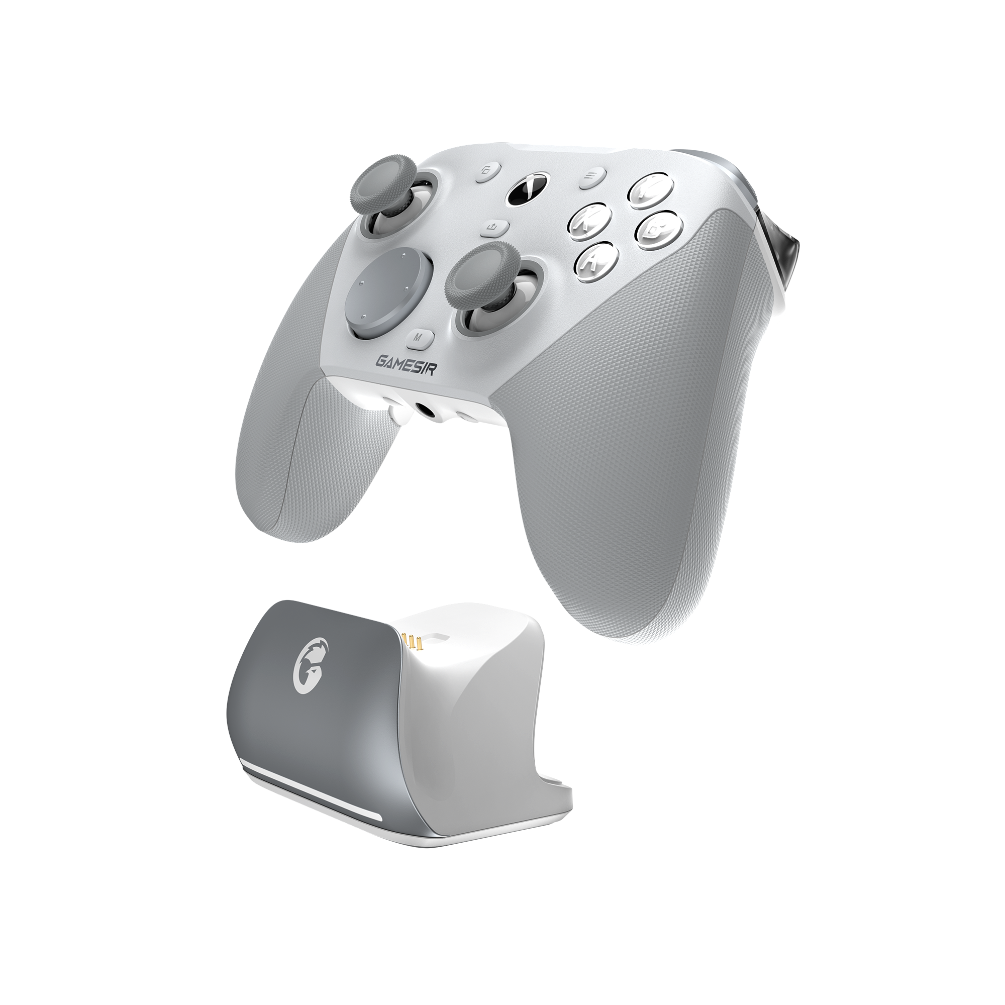GameSir G7 Pro Tri-Mode Xbox, PC, Mobile Wireless Controller with charging dock.