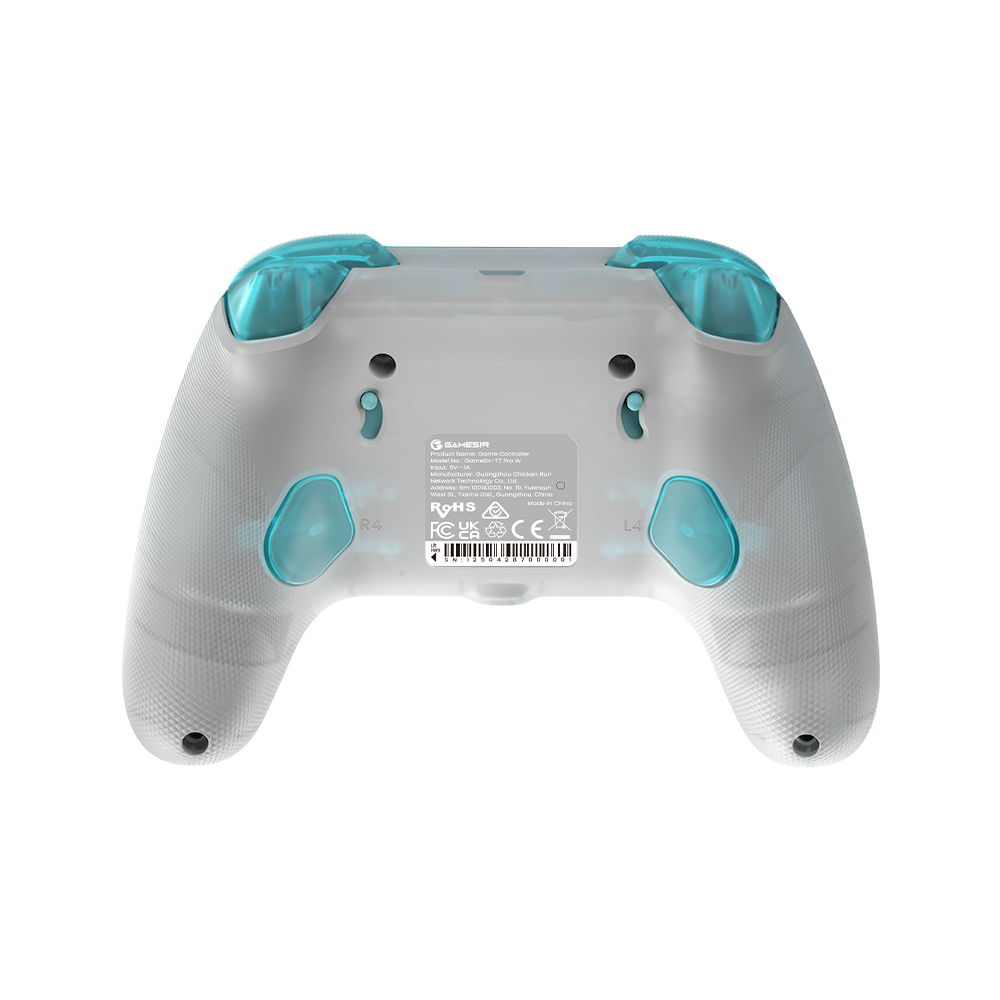 GameSir T7 Pro Floral Wired controller with floral-patterned matte shell and RGB lighting.