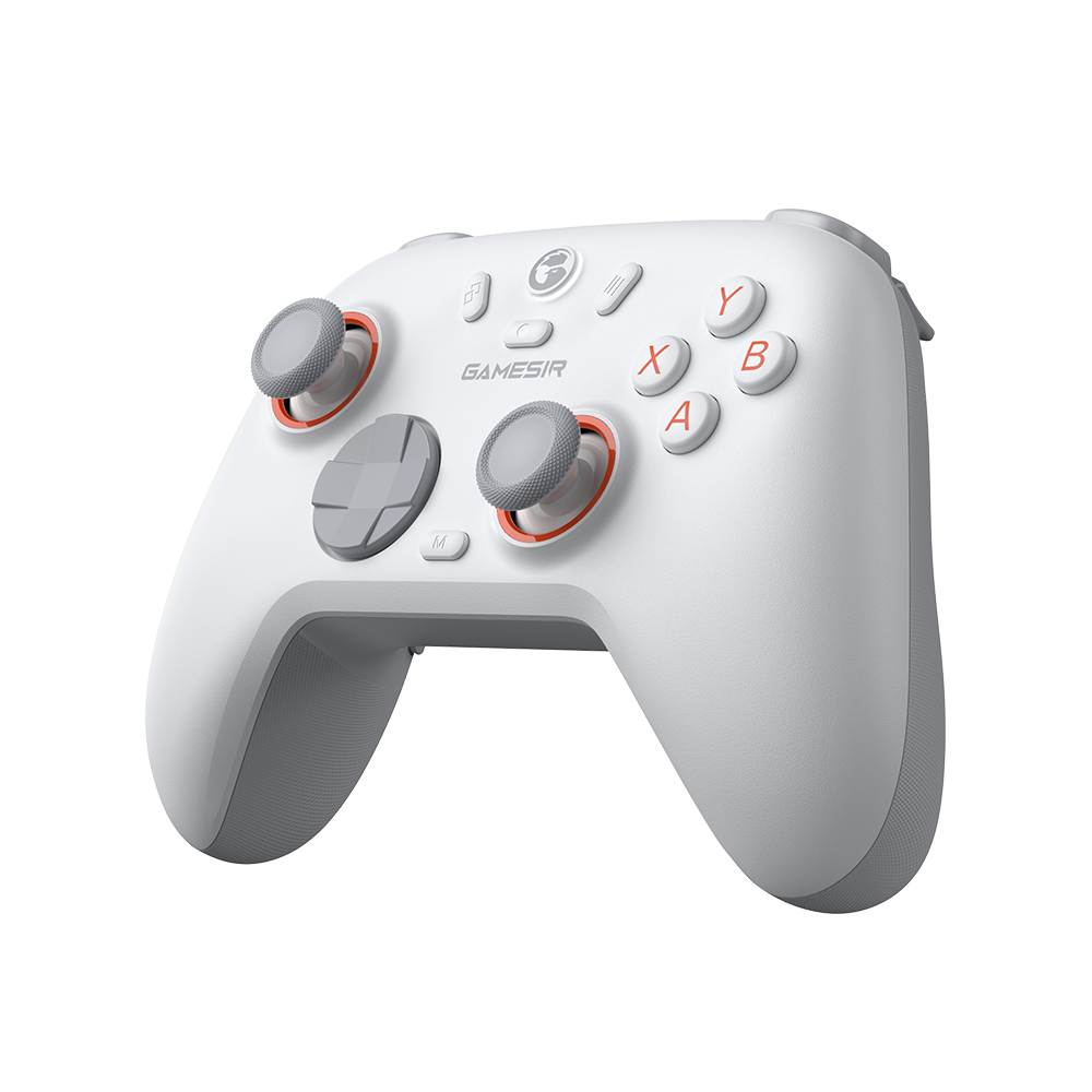 GameSir Nova 2 Lite wireless game controller, white, multiplatform compatible.