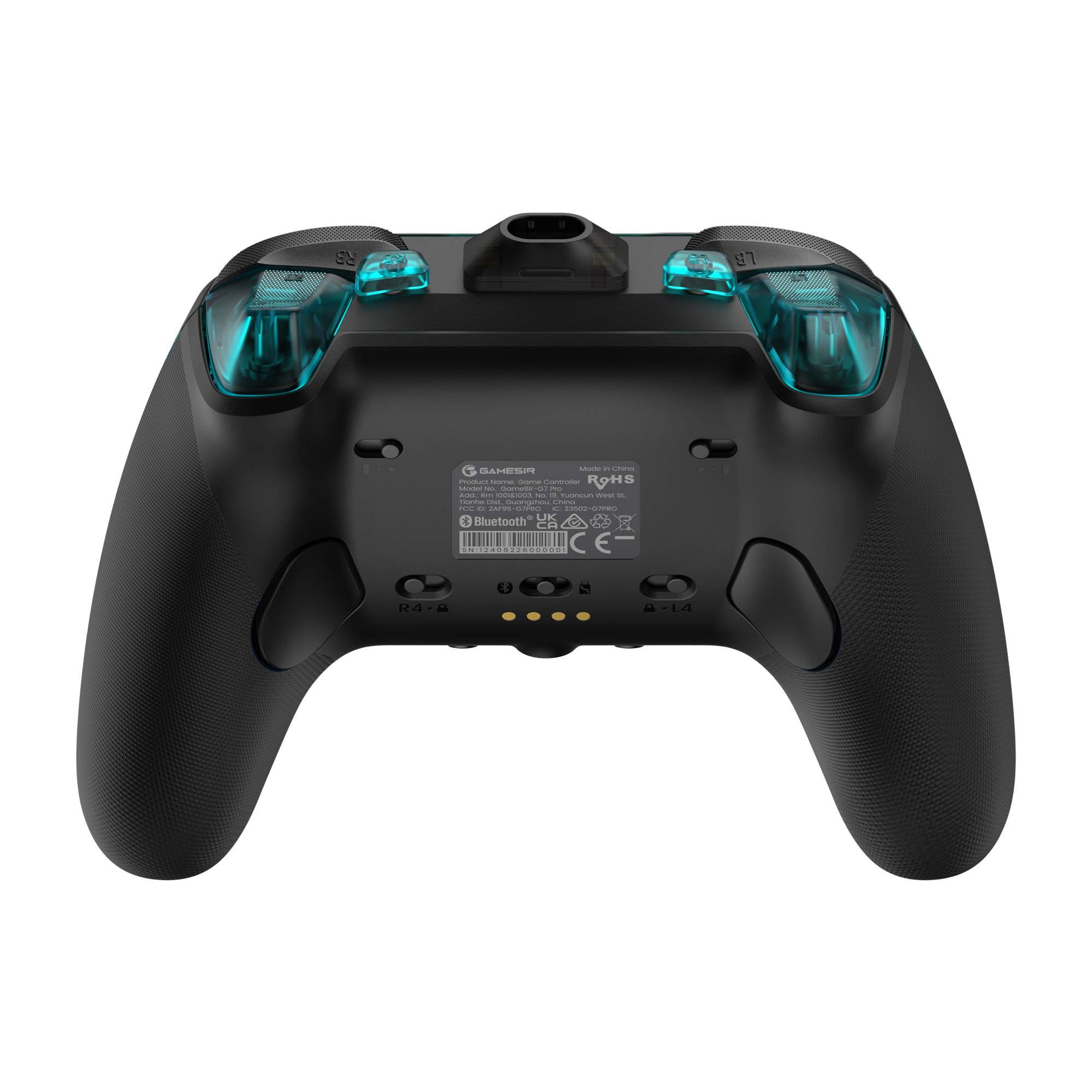 GameSir G7 Pro 8K PC wireless esports controller with cyan accents designed for competitive gaming and Aimlabs integration