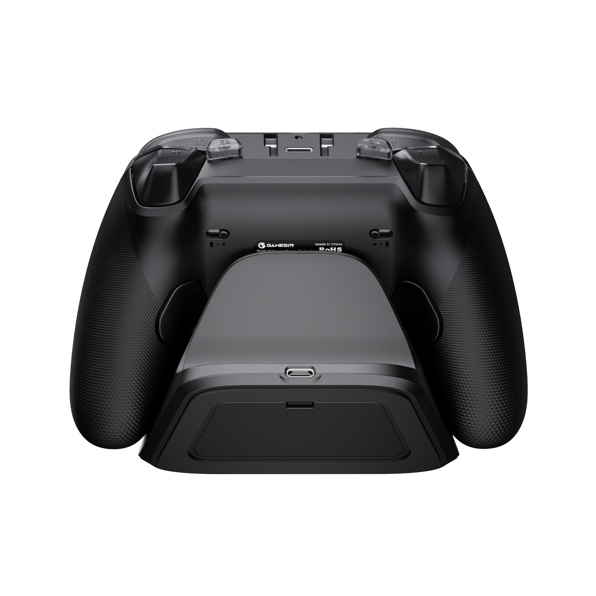 Back view of wireless GameSir G7 Pro controller for Xbox PC and Android with ergonomic grips and trigger buttons
