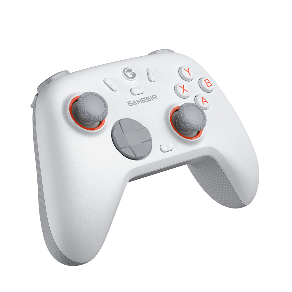GameSir Nova 2 Lite wireless game controller with white design and orange accents.