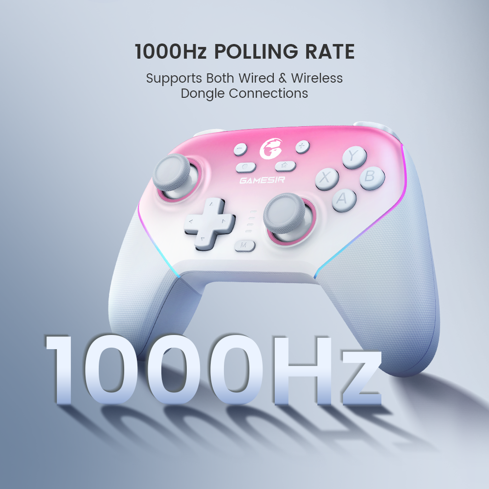 1000Hz polling rate supports both wired and wireless dongle connections