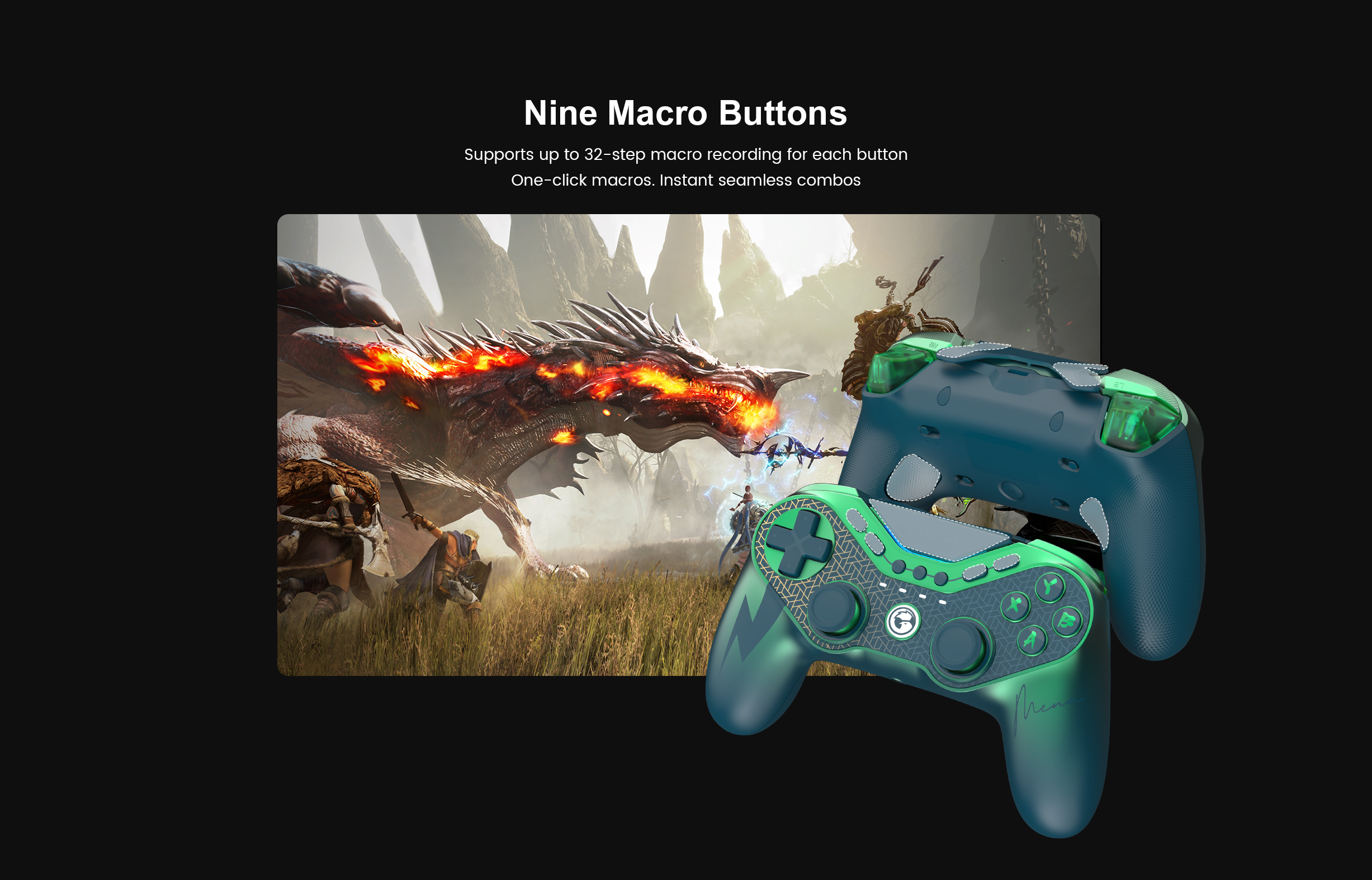 The Nine Macro Buttons feature of the GameSir Tarantula 8K PC (MenaRD Collab Edition), which is a significant part of its pro-grade customization.Here is a breakdown of what these buttons are and how the macro system works:1. Physical Layout of the Nine ButtonsThe 