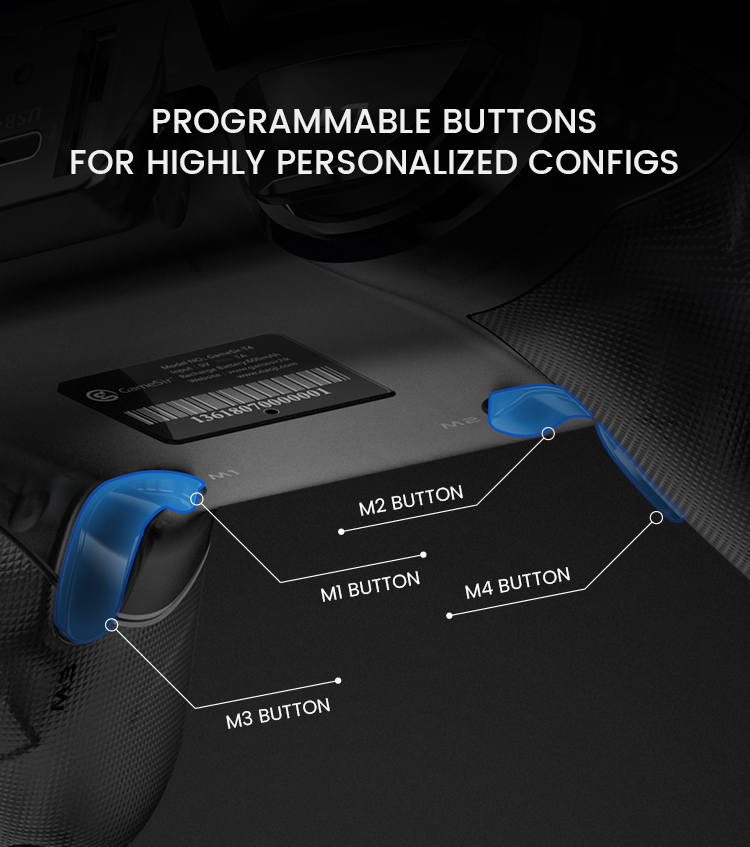 programmable buttons for highly personalized configs