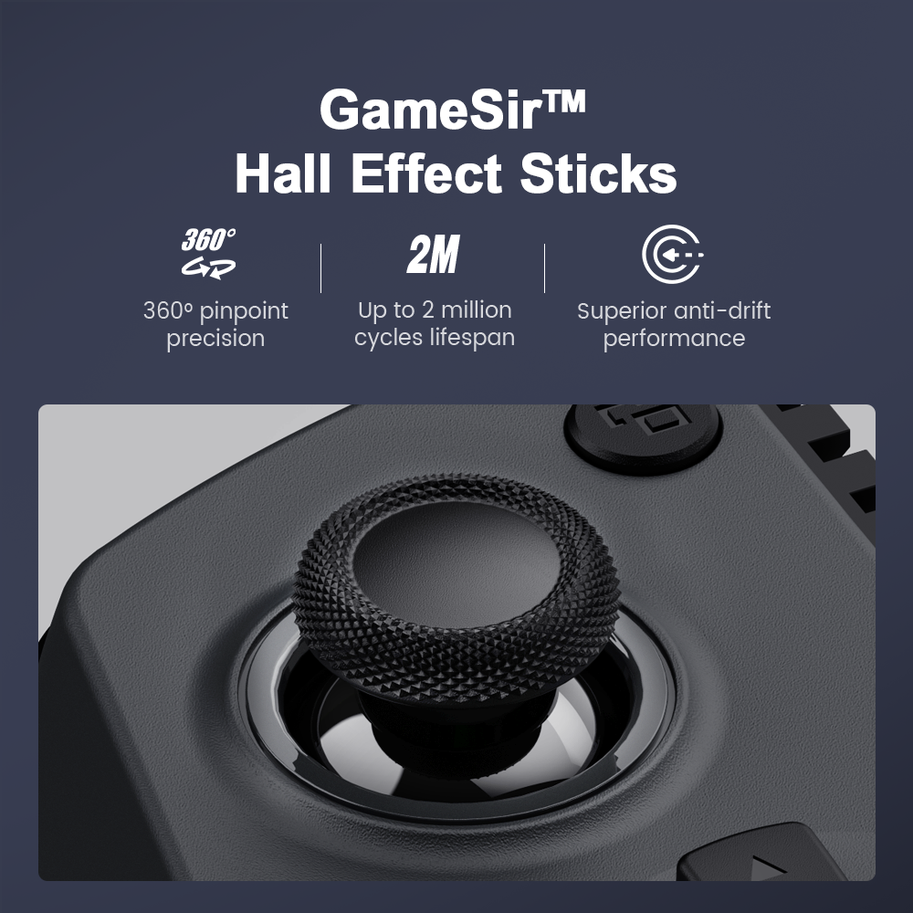GameSir™ Hall Effect Sticks & Membrane Hair Triggers of X5 Lite