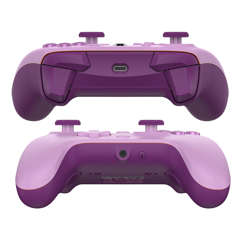 GameSir G7 SE Xbox Wired Controller in radiant purple with magnetic faceplate and Hall Effect sticks.