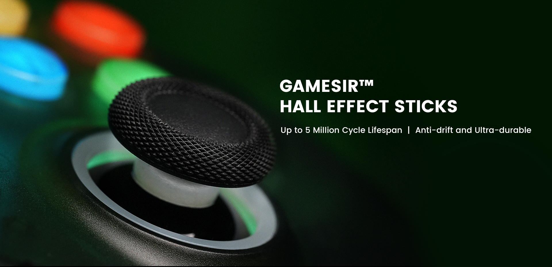 The Anti Stick-Drift Solution: GameSir Mag-Res™ TMR sticks Using GameSir™ non-contact magnetic GameSir Mag-Res™ TMR technology to ensure the sticks never wear down in their lifetime and provide an ultra lifespan of up to 5 million cycles, the T7 Pro prevents stick drift and ensures reliable, durable stick performance.