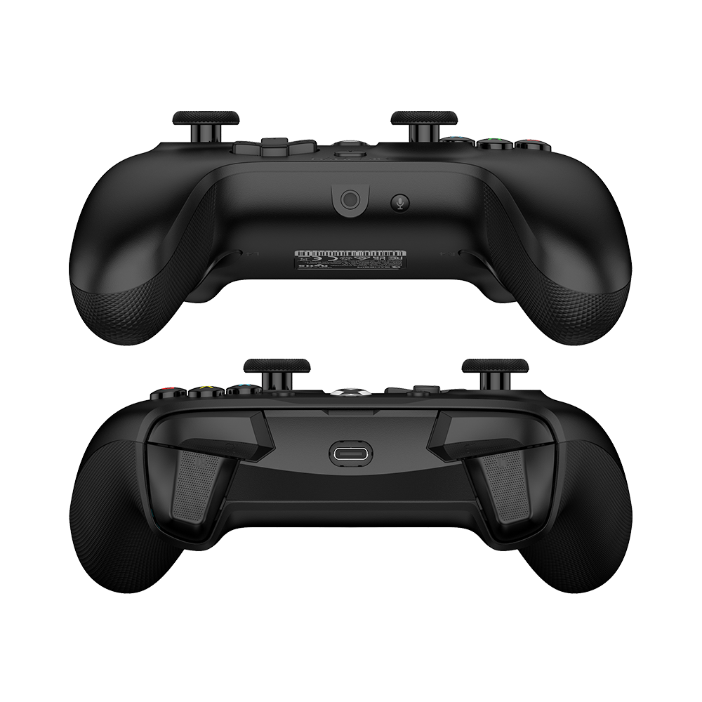 Xbox Wired Controller - Black with Hall Effect sticks and triggers for precise control, featuring rumble motors for immersive gaming experience.