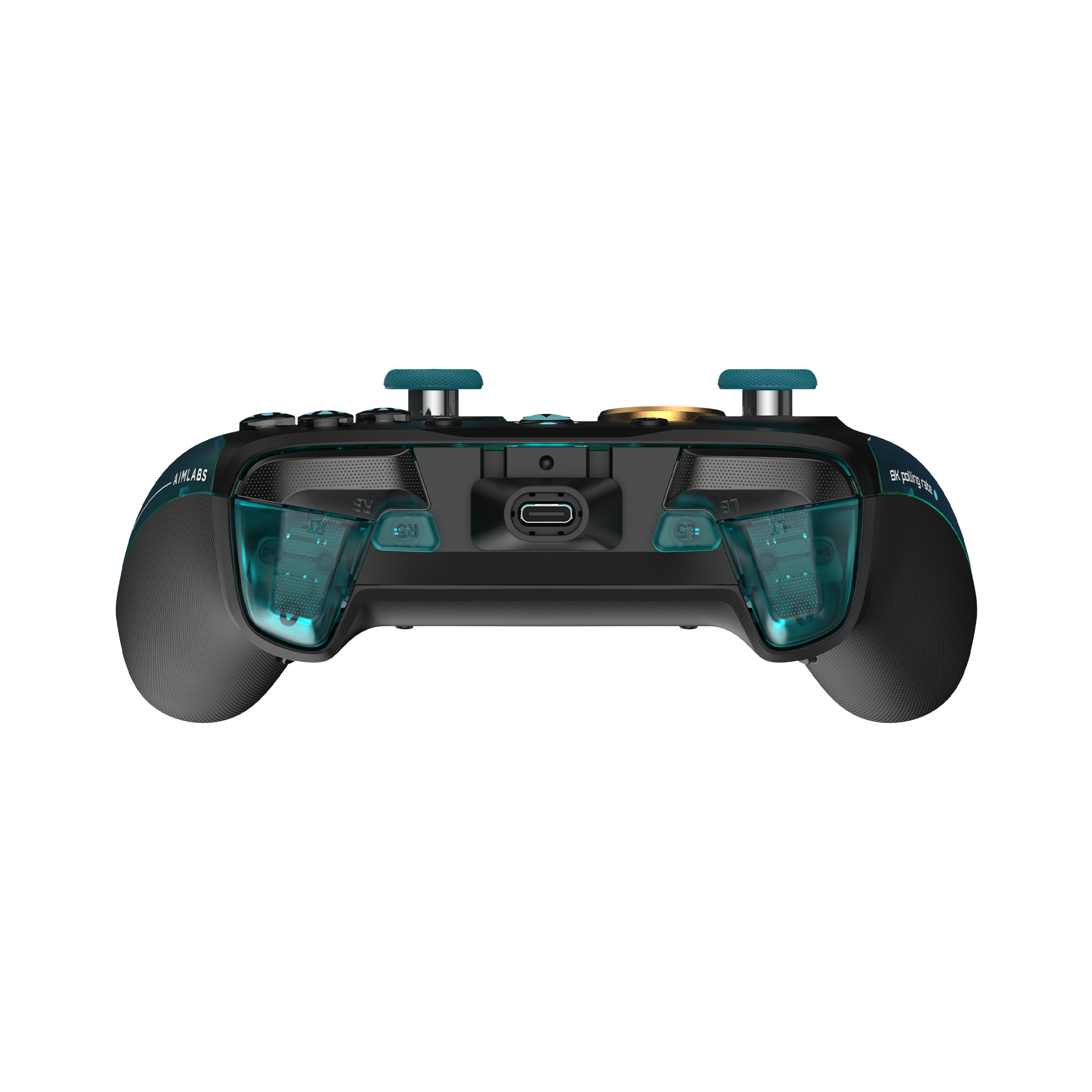GameSir G7 Pro 8K PC esports controller with ultra-responsive 8K Hz wired and 2.4G wireless polling in cyan design