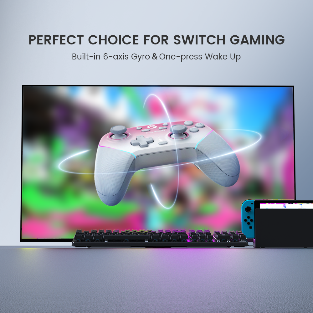 perfect choice for switch gaming|built-in 6-axis gyro & one-press wake up