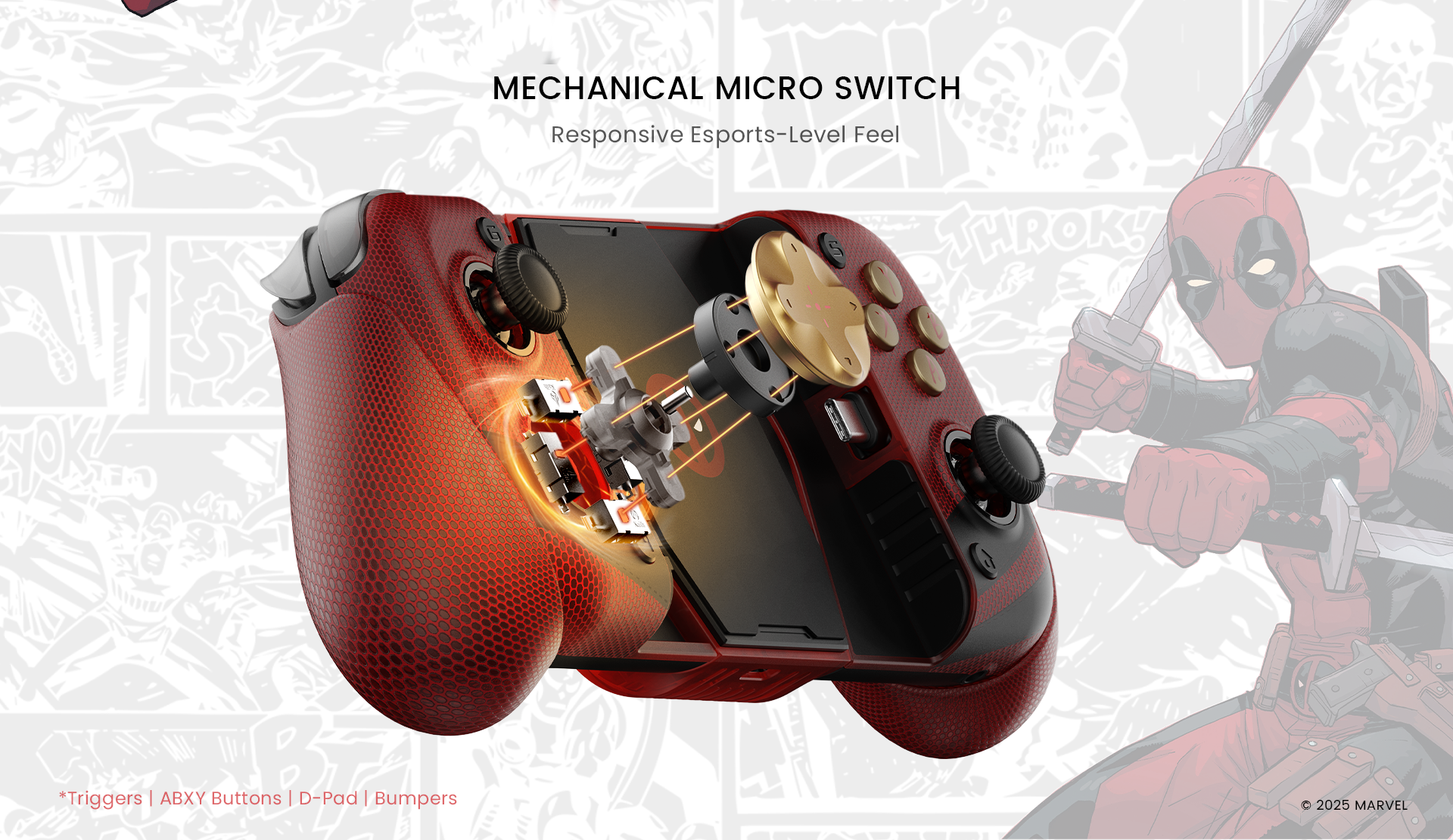 All mechanical micro switch buttons provide responsive esports-level feel