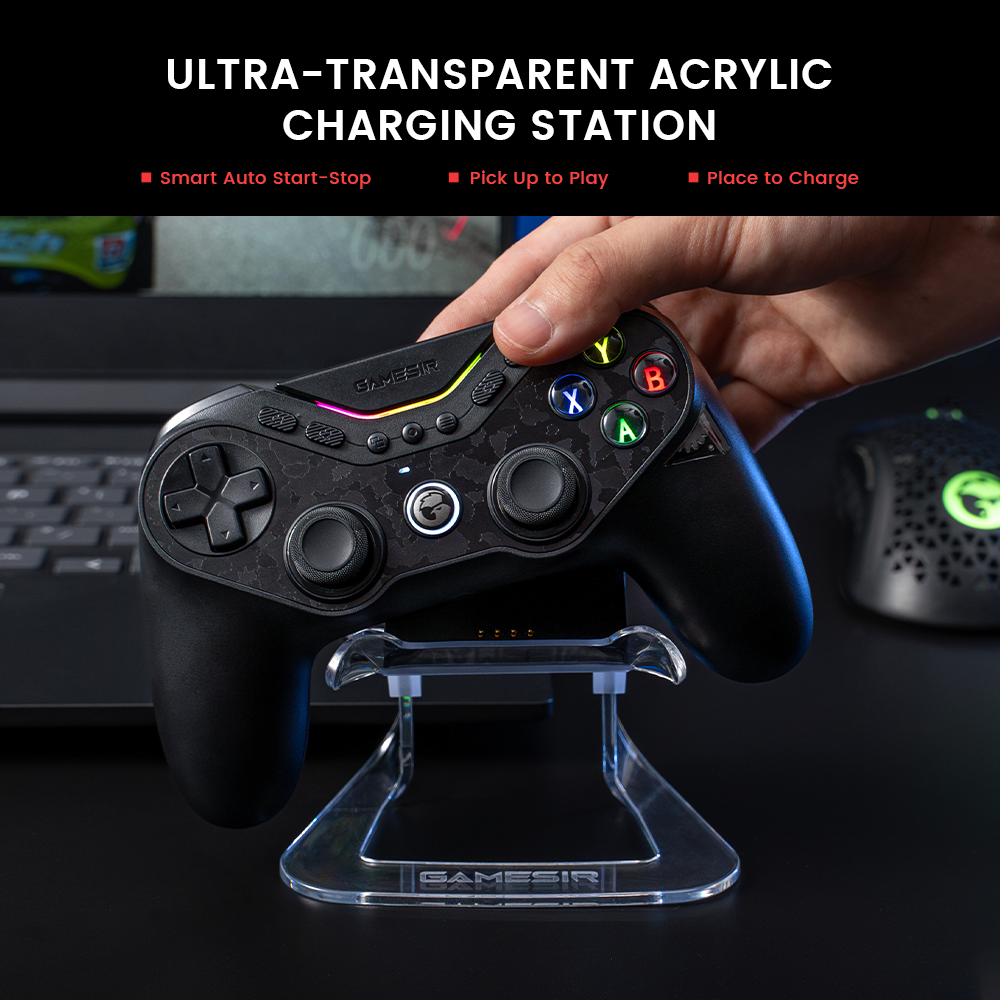 Tarantula has transparent acrylic charging station