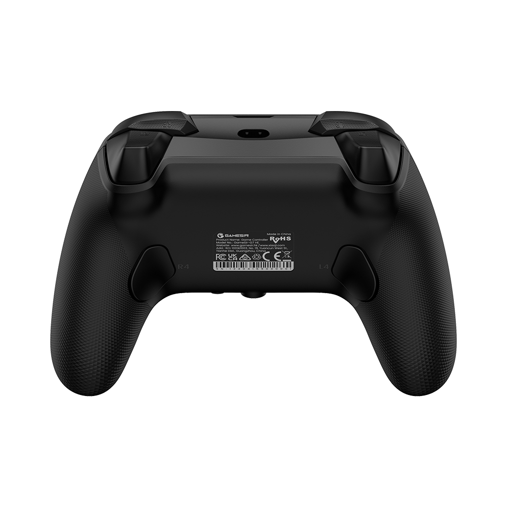 Xbox wired controller in black with Hall Effect sticks and four rumble motors for enhanced gaming experience.