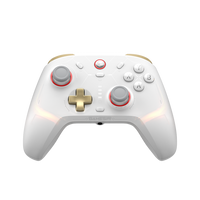 GameSir Cyclone 2 Multiplatform Controller - Phantom White with customizable RGB lighting and Mag-Res TMR Sticks.