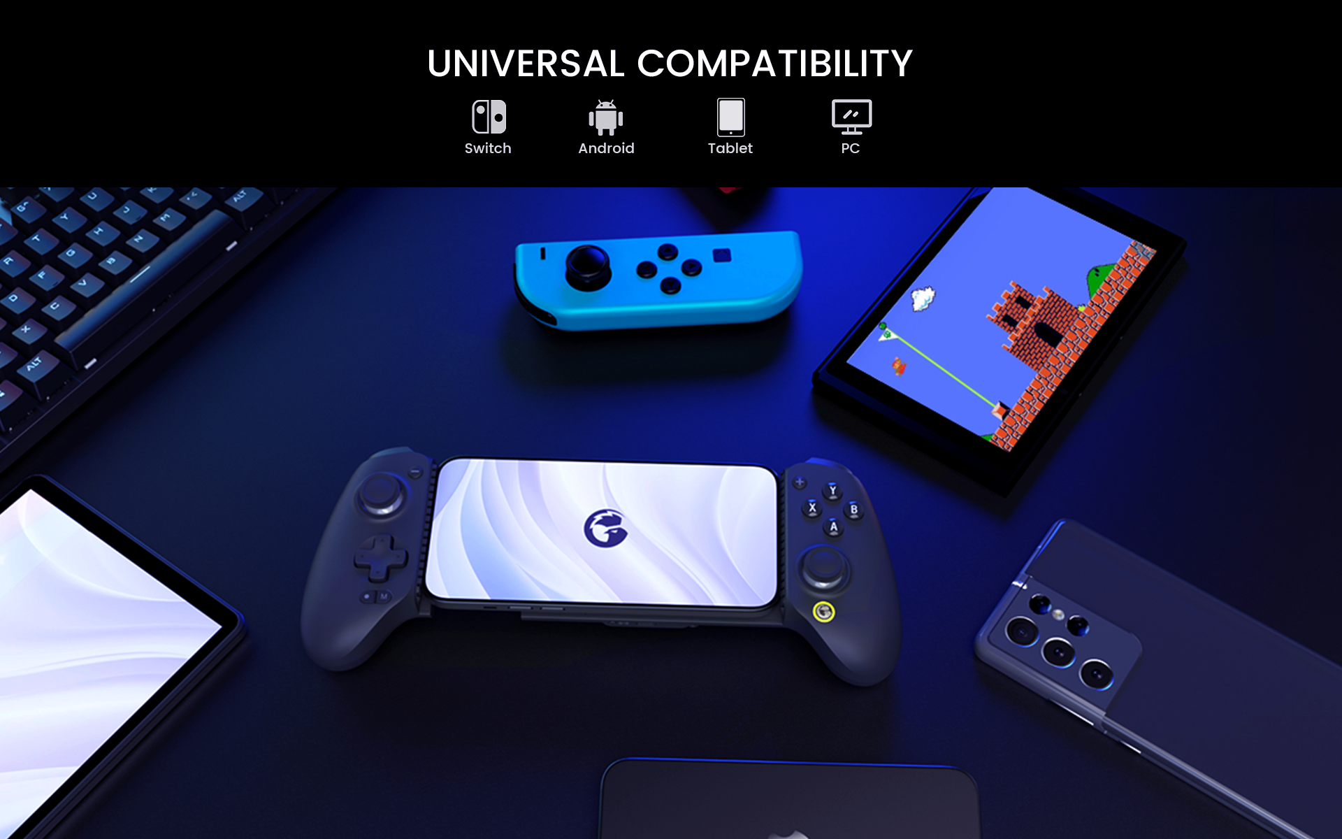 Designed for universal compatibility for Switch, iOS, Android, tablets, and PC