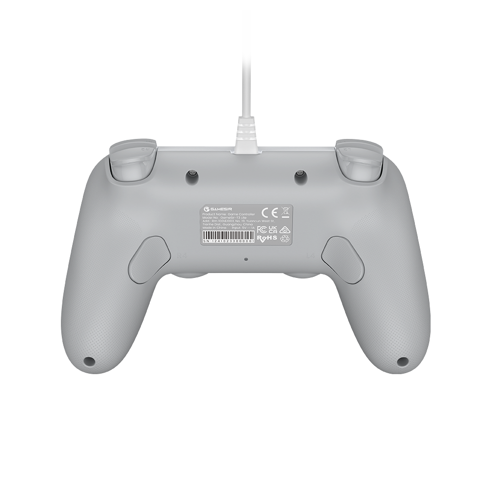 GameSir Tegenaria Lite Wired Symmetric Game Controller with grey ergonomic design.