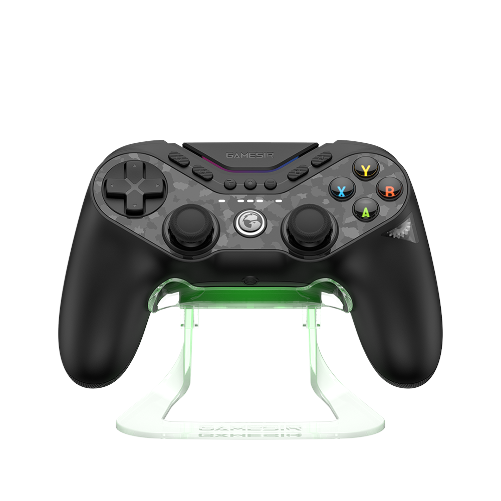 GameSir Tarantula Pro Multiplatform Controller with RGB lighting and colorful buttons.