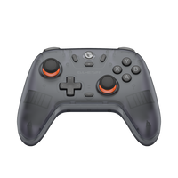 GameSir Nova Lite Multiplatform Controller with Hall Effect sticks, analog triggers, turbo function, and dual motor grips in transparent gray design