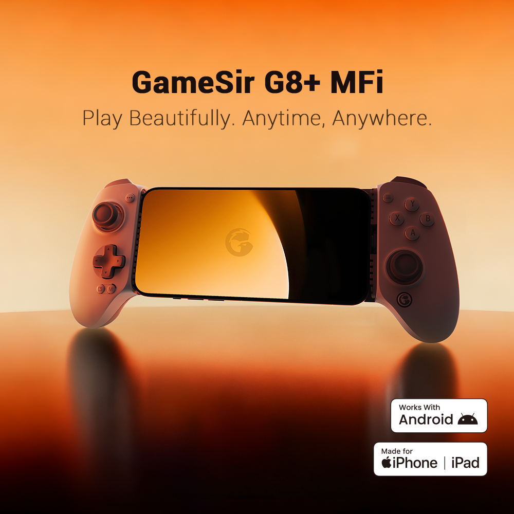 GameSir G8 Plus Bluetooth mobile controller for Switch, iOS, Android, tablets, and PC